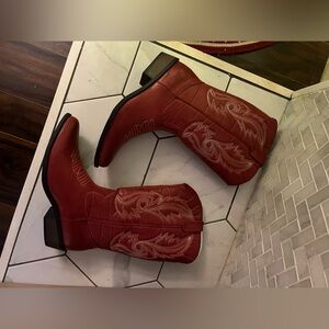 Coconuts by Matisse Red Embroidered Heeled Boots